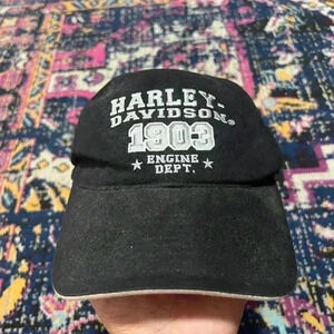Harley Davidson Motorcycles 1903 Engine Dept Hat Cap Adjustable Strap